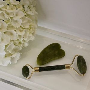 GradeB Green Aventurine Facial Roller& Gua Sha Set